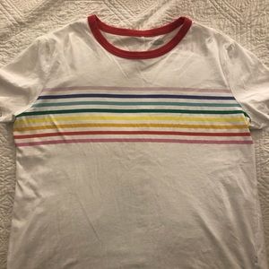 Rainbow Striped T-shirt (Old Navy)